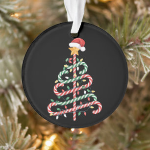 Kerststok Kerstboom Lichtjes Kerstman Hoed Kerstmi Ornament