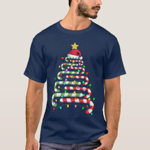 Kerststok Kerstboom Lichtjes Mannen Vrouwen Kerstc T-shirt