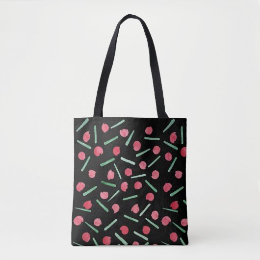 Kerststok Kerstsuiker Waterverf Tote Bag (Voorkant)