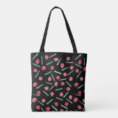 Kerststok Kerstsuiker Waterverf Tote Bag (Achterkant)