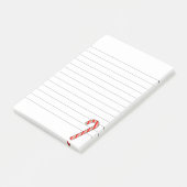 Kerststok Kersttekening Gelinieerd Post-it® Notes (Schuin)