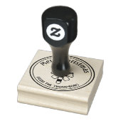 Kerststok Met Een Strik Prettig Kerstfeest Rubberstempel (Stempel)