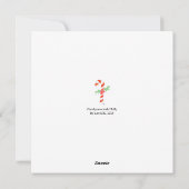 Kerststok met hulst feestdagenkaart (Achterkant)