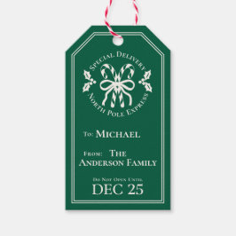 Kerststok Noordpool Express Speciale Levering Cadeaulabel