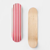 Kerststok Rode en Witte Eenvoudige Horizontale Str Persoonlijk Skateboard (Voorkant)