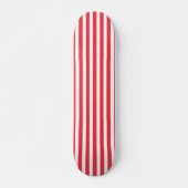 Kerststok Rode en Witte Eenvoudige Horizontale Str Persoonlijk Skateboard (Voorkant)