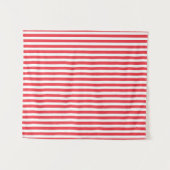 Kerststok Rode en Witte Eenvoudige Horizontale Str Wandkleed (Voorkant (horizontaal))