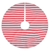 Kerststok rood en wit eenvoudig horizontaal gestre kerstboom rok (Voorkant)