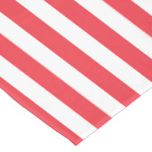 Kerststok rood en wit eenvoudig horizontaal gestre tafelkleed (Gekanteld)