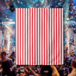 Kerststok rood en wit eenvoudig horizontaal gestre wandkleed