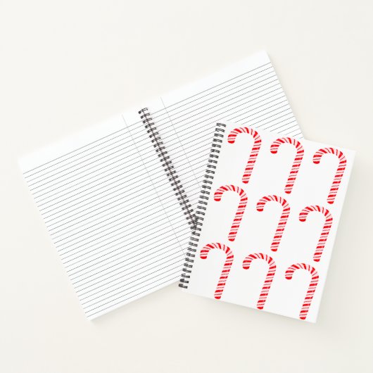 Kerststok Spiral Notebook Notitieboek (Binnen)
