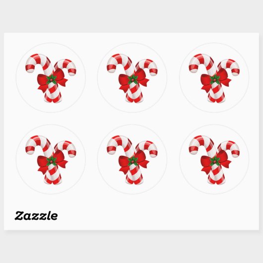 Kerststok Stickers (Vel)
