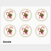 Kerststok Stickerstrips Ronde Sticker (Vel)