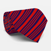 Kerststok Streep Rood blauwe Strik Festive Kerstmi Stropdas (Opgerold)