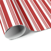 Kerststok Streep Rood Wit Kerstmis Cadeaupapier (Rol Hoek)