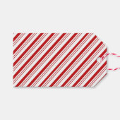 Kerststok Strepen Cadeaulabel (Voorkant (Horizontaal))