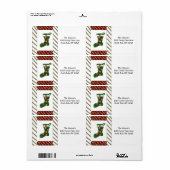 Kerststok Strepen en Kerst Sock Etiket (Full Sheet)