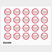Kerststok Stripes Kerstmis Bedankt Sticker (Vel)
