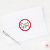 Kerststok Stripes Kerstmis Bedankt Sticker (Envelop)