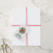Kerststok Vrolijk Kerstmis Aangepaste Tekst Donker Cadeaulabel (Met Touw)