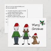 Kerststokfiguren Feestdagenkaart (Voorkant / Achterkant)