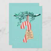 Kerststokgroetjes Feestdagenkaart (Voorkant / Achterkant)