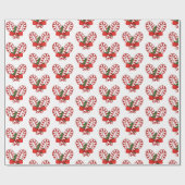 Kerststokjes kerst cadeaupapier (Vlak)