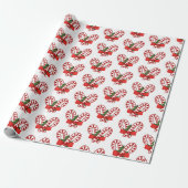 Kerststokjes kerst cadeaupapier (Uitgerold)