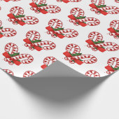 Kerststokjes kerst cadeaupapier (Hoek)