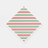Kerststokjes Kerst Strepen Rood Groen Servet (Hoek)