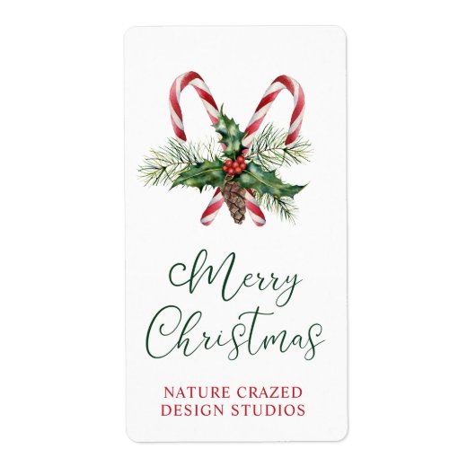 Kerststokken Bedrijf Kerstcadeautags Etiket (Voorkant)