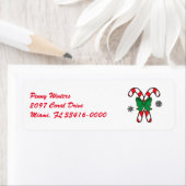 Kerststokken gebonden met een boog etiket (Insitu)