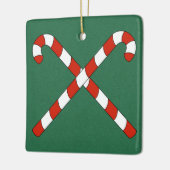 Kerststokken Gekruist Keramisch Ornament (Links)