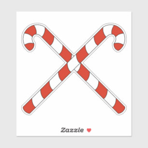 Kerststokken Gekruist Sticker