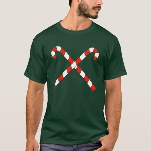 Kerststokken Gekruist T-shirt (Voorkant)