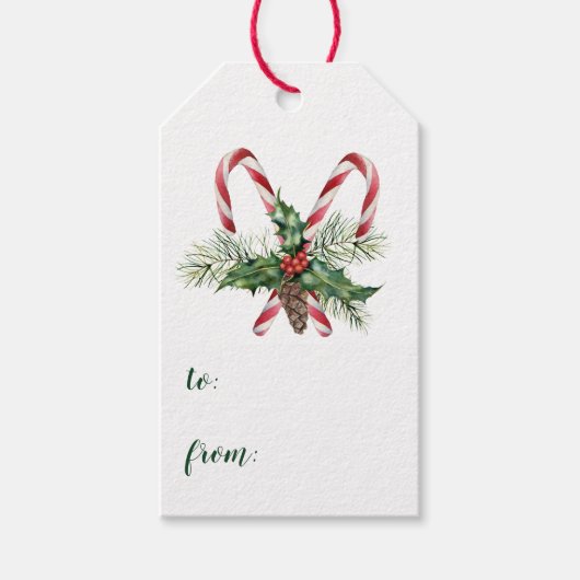 Kerststokken Kerst Van Aan Cadeaulabel (Voorkant)