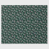 Kerststokken Plaids Aangepaste Naam Cadeaupapier (Vlak)