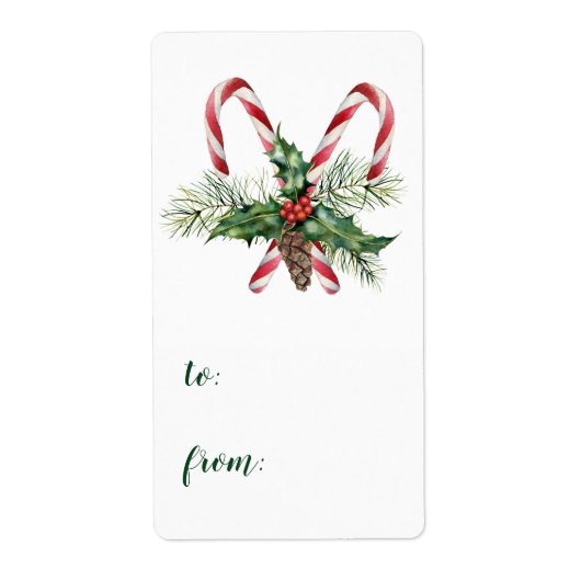 Kerststokken Van Voor Kerstcadeauslabels Etiket (Voorkant)