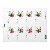 Kerststokken Van Voor Kerstcadeauslabels Etiket (Full Sheet)