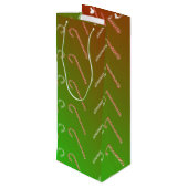 Kerststokken Wijn Cadeautas (Achterkant Gekanteld)