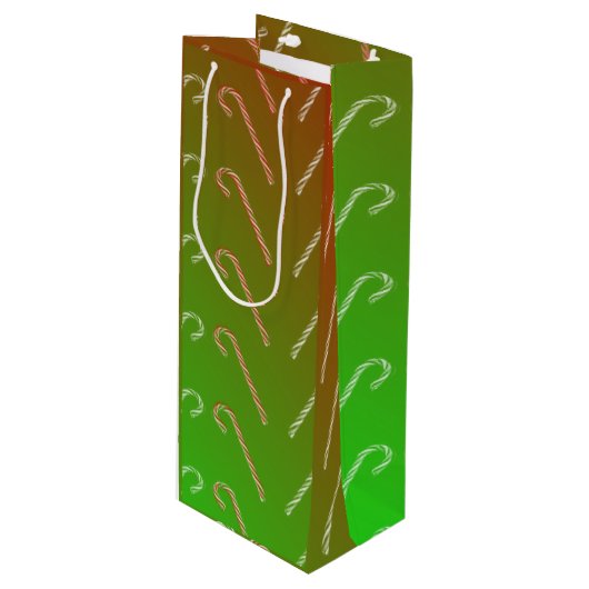 Kerststokken Wijn Cadeautas (Voorkant Gekanteld)