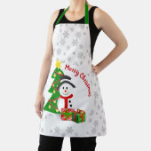 Kerststol bakken sneeuwman en kerstboom schort (Insitu)
