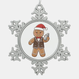 Kerststol Barista Kerstmis 2026 Kerstkoffie Tin Sneeuwvlok Ornament
