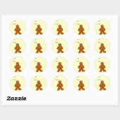 Kerststol Cadeaubijsluiter Ronde Sticker (Vel)