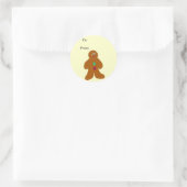 Kerststol Cadeaubijsluiter Ronde Sticker (Tas)