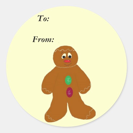 Kerststol Cadeaubijsluiter Ronde Sticker (Voorkant)