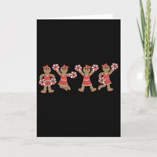 Kerststol Cheerleader Team Cheerleading Kerstmis Kaart