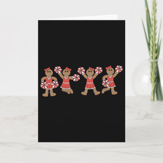 Kerststol Cheerleader Team Cheerleading Kerstmis Kaart (Voorkant)