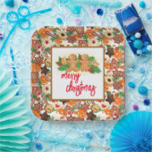 Kerststol Cookies Papieren Bordje (Feest)