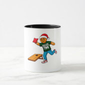 Kerststol Cornhole Kerst Sport Vakantie Mok (Midden)